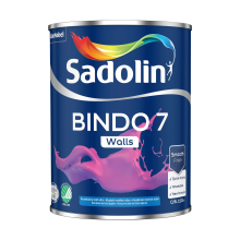 Sadolin Bindo 7 - матова емульсійна фарба для стін, біла, база BW, 0.9 л – Інтернет-магазин ШЛІФАРБ Sadolin Bindo 7 - матова емульсійна фарба для стін, біла, база BW, 0.9 л