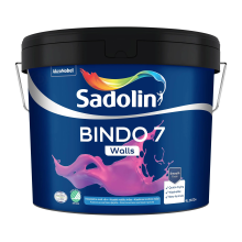 Sadolin Bindo 7 - матова емульсійна фарба для стін, біла, база BW, 9 л – Інтернет-магазин ШЛІФАРБ Sadolin Bindo 7 - матова емульсійна фарба для стін, біла, база BW, 9 л