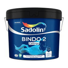 Sadolin Bindo 2 - глибокоматова емульсійна фарба для стелі, біла, база BW, 9 л – Інтернет-магазин ШЛІФАРБ Sadolin Bindo 2 - глибокоматова емульсійна фарба для стелі, біла, база BW, 9 л