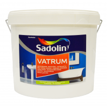 Sadolin Vatrum - напівматова акрилова фарба для стін та стелі, вологостійка, біла, база BW, 10 л – Інтернет-магазин ШЛІФАРБ Sadolin Vatrum - напівматова акрилова фарба для стін та стелі, вологостійка, біла, база BW, 10 л