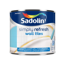 Sadolin Simply Refresh Wall Tiles - напівматова фарба нового покоління «два в одному» для керамічної настінної плитки, безбарвна, база BC, 0.465 л