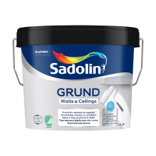 Sadolin Grund - глибокоматова ґрунтовка на водній основі для стін та стелі, біла, база BW, 2.5 л – Інтернет-магазин ШЛІФАРБ Sadolin Grund - глибокоматова ґрунтовка на водній основі для стін та стелі, біла, база BW, 2.5 л