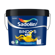 Sadolin Bindo 5 - глибокоматова емульсійна фарба для стін, біла, база BW, 9 л