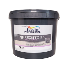 Sadolin Professional Rezisto 25 - напівматова вологостійка акрилова фарба для стін, біла, база BW, 10 л – Інтернет-магазин ШЛІФАРБ Sadolin Professional Rezisto 25 - напівматова вологостійка акрилова фарба для стін, біла, база BW, 10 л