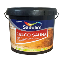 Sadolin Celco Sauna - напівматовий лак на водній основі для лазень та саун, безбарвний, база BC, 2.5 л – Інтернет-магазин ШЛІФАРБ Sadolin Celco Sauna - напівматовий лак на водній основі для лазень та саун, безбарвний, база BC, 2.5 л