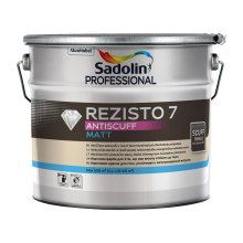 Sadolin Professional Rezisto 7 Antiscuff - матова зносостійка акрилова фарба для стін, безбарвна, база BC, 9.3 л – Інтернет-магазин ШЛІФАРБ Sadolin Professional Rezisto 7 Antiscuff - матова зносостійка акрилова фарба для стін, безбарвна, база BC, 9.3 л