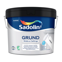 Sadolin Grund - глибокоматова ґрунтовка на водній основі для стін та стелі, біла, база BW, 9 л – Інтернет-магазин ШЛІФАРБ Sadolin Grund - глибокоматова ґрунтовка на водній основі для стін та стелі, біла, база BW, 9 л
