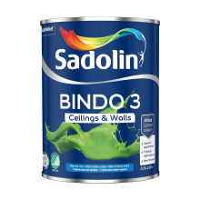 Sadolin Bindo 3 - глибокоматова емульсійна фарба для стін та стелі, біла, база BW, 0.9 л – Інтернет-магазин ШЛІФАРБ Sadolin Bindo 3 - глибокоматова емульсійна фарба для стін та стелі, біла, база BW, 0.9 л